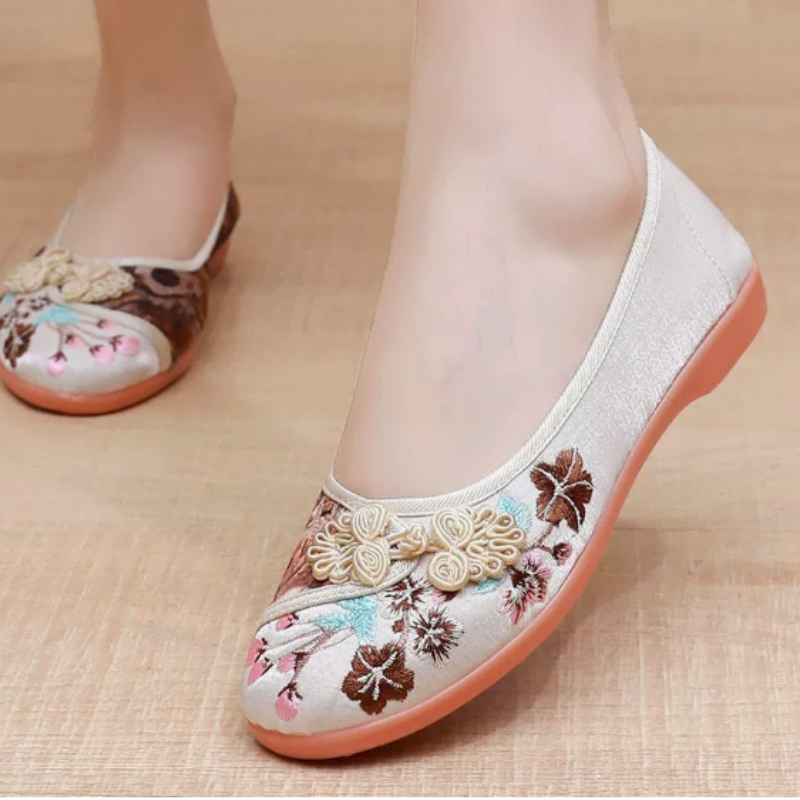 Retro Chinese Style Women Canv - Embroidery Style 评论和价格