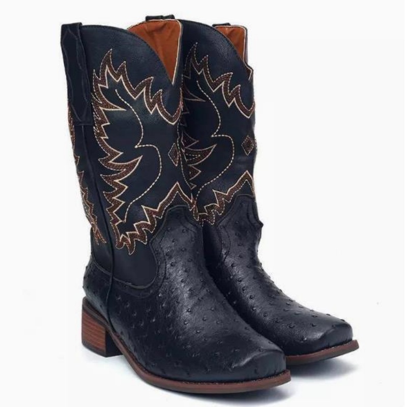 Men High Boots Embroidery Retr - Embroidery Stitches 评论和价格