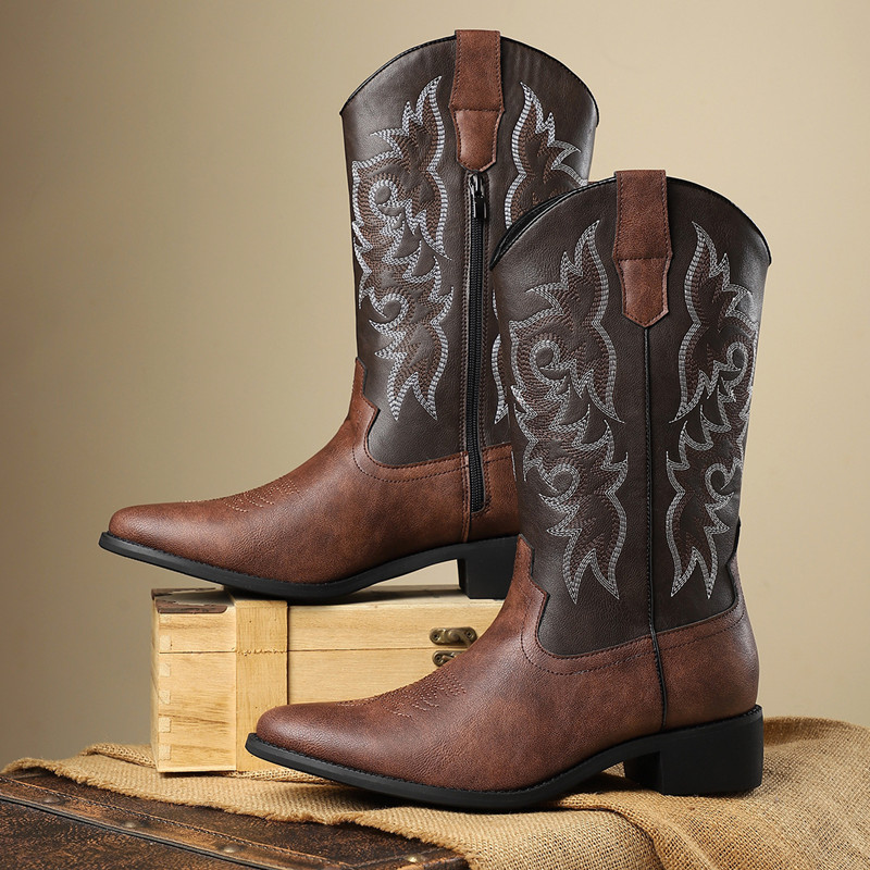 NEW Men High Boots Embroidery  - Embroidery Stitches 评论和价格