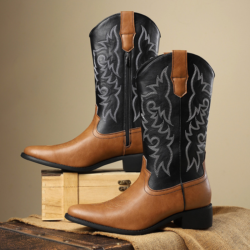 NEW Men High Boots Embroidery  - Embroidery Stitches 评论和价格