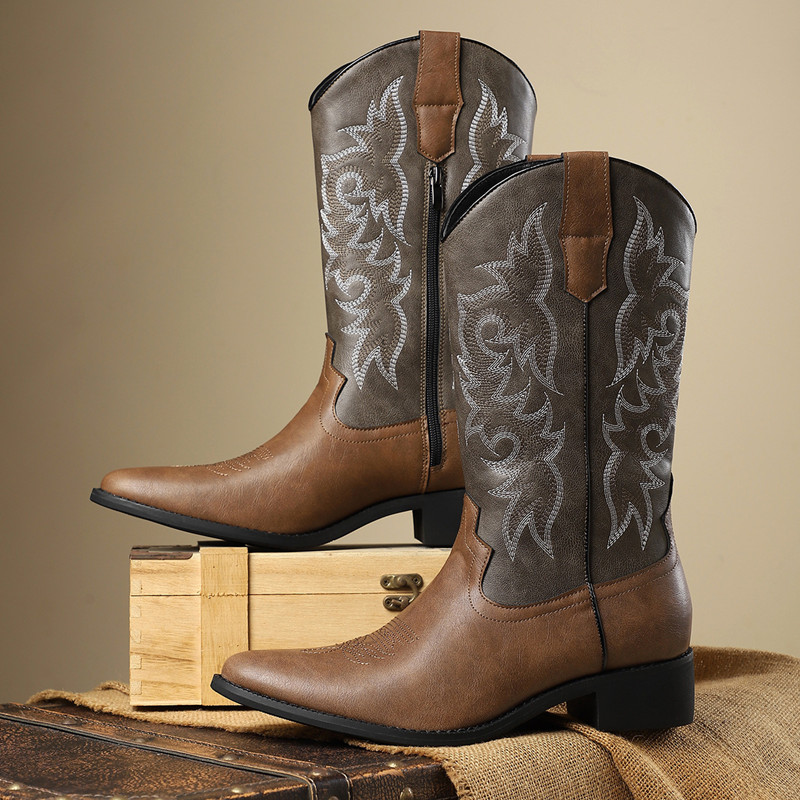 NEW Men High Boots Embroidery  - Embroidery Stitches 评论和价格