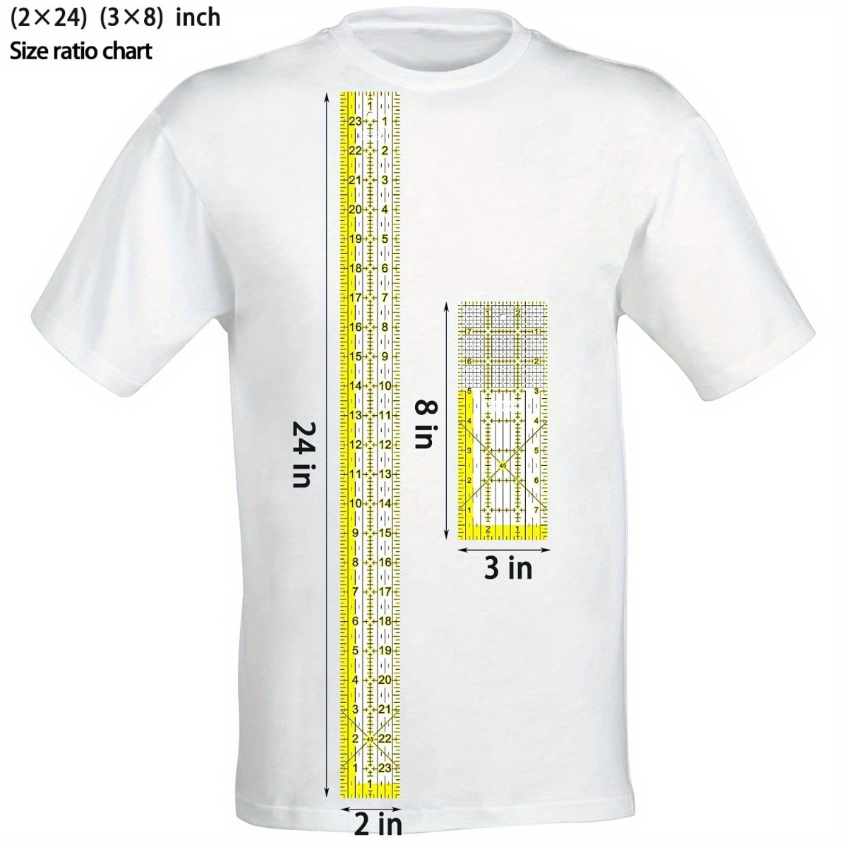 Acrylic Ruler 7 Piece Set, Non - Embroidery Ring Sizes 评论和价格