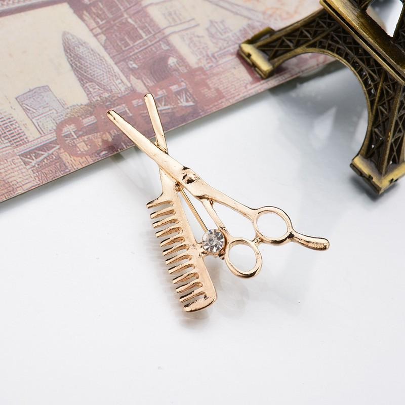 2Pcs Crystal Comb Scissors Bro - Embroidery Eyebrow 评论和价格