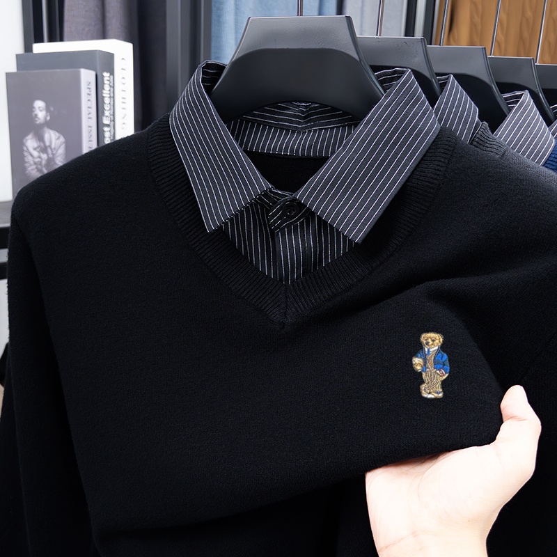 High Quality Men New Long-Slee - Embroidery Men Shirt 评论和价格